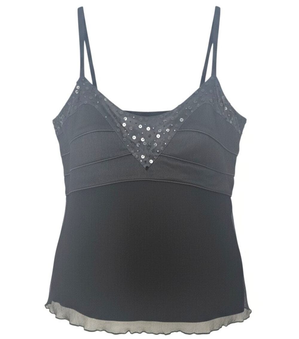 Spencer Jeremy Y2K Babydoll Top Sz M Silk Cami Whimsigoth Witchy Fairy Rave